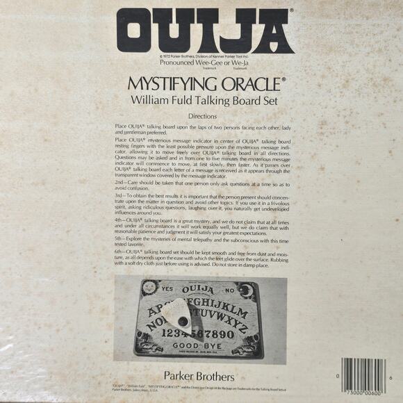 Vintage Ouija Mystifying Oracle William Fuld Talking Board Set Parker Brothers - Picture 7 of 8